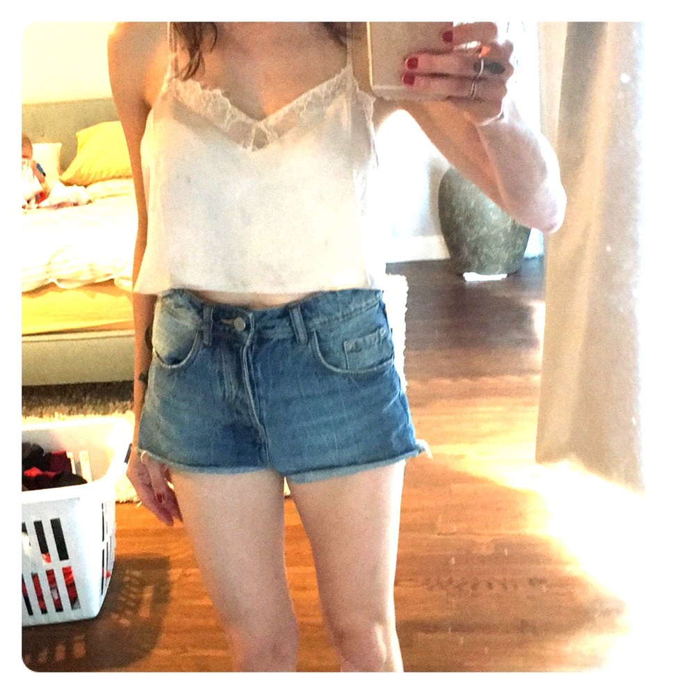 Silky lace free people top